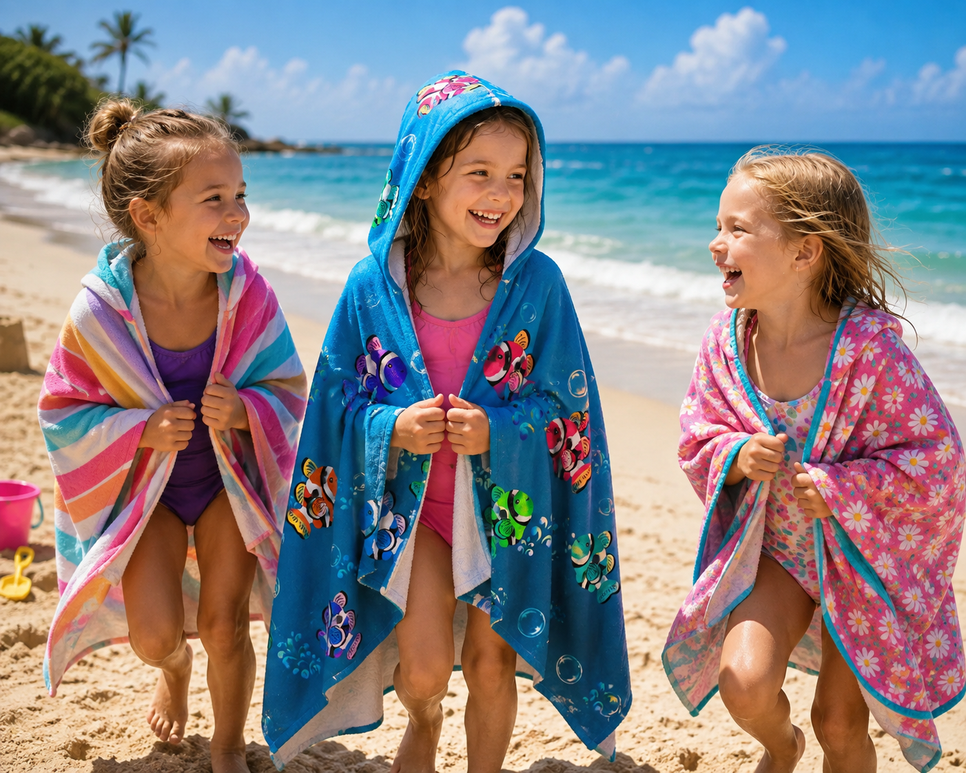 Colorful Clownfish Youth Hooded Towel