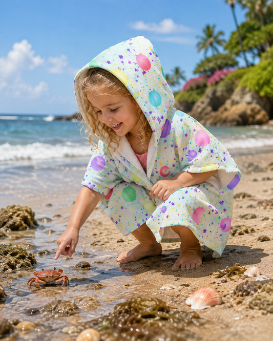 Crab Bubble Youth Hooded Towel