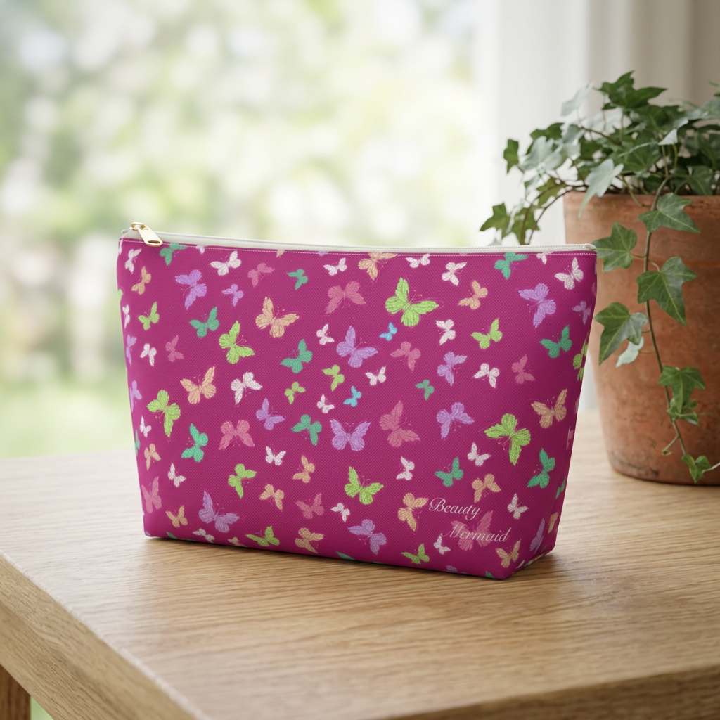 Butterfly Pink Accessory Pouch