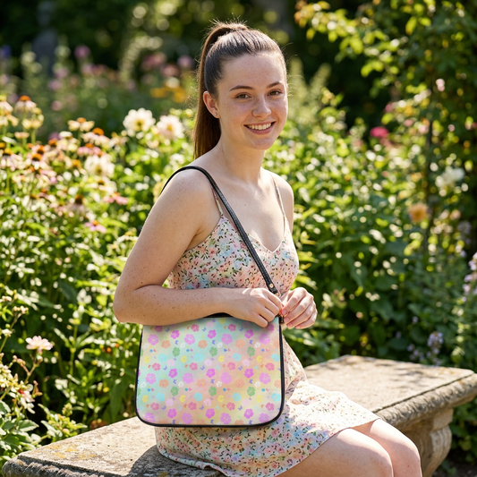 Flowers Rainbow Shoulder Bag