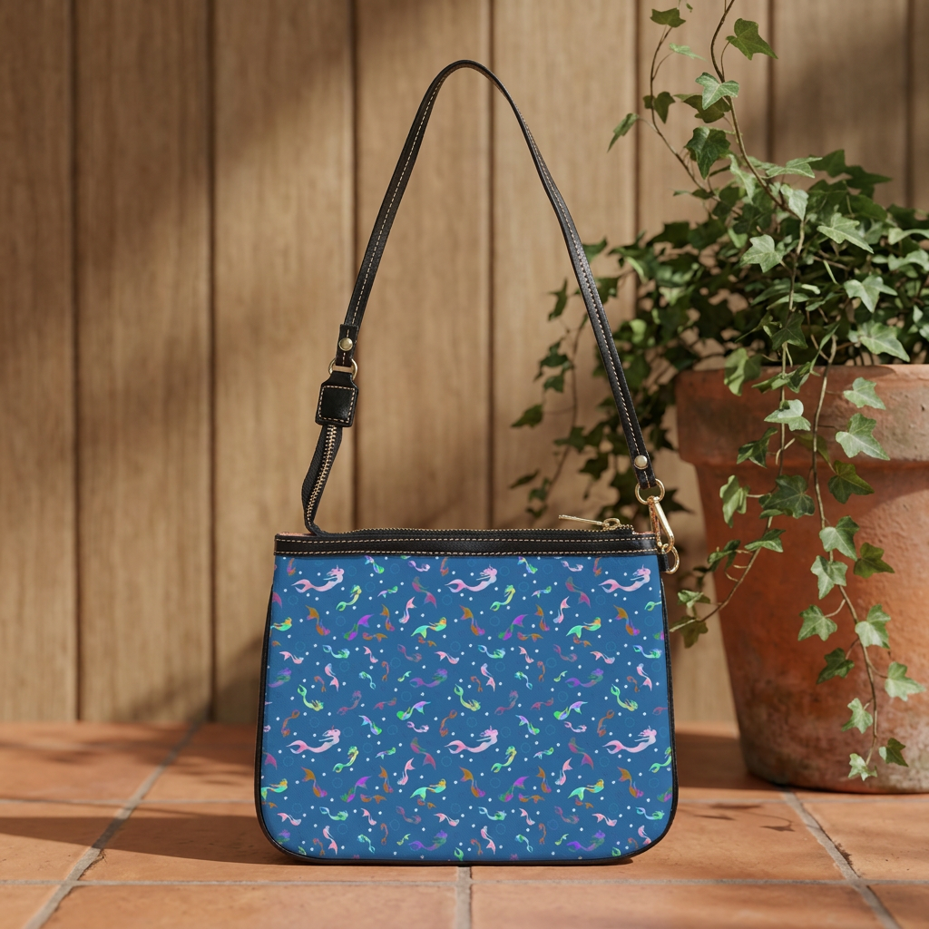 Mermaid Dark Blue Ocean Shoulder Bag