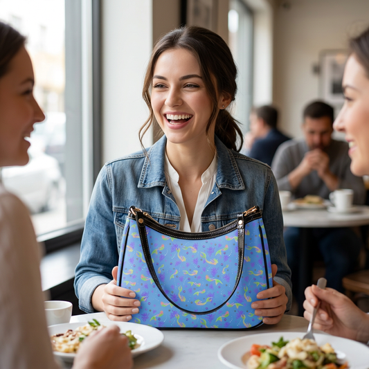 Mermaid Light Blue Ocean Shoulder Bag