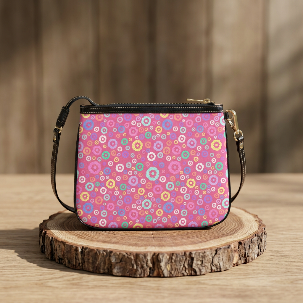 Pink Flower Shoulder Bag