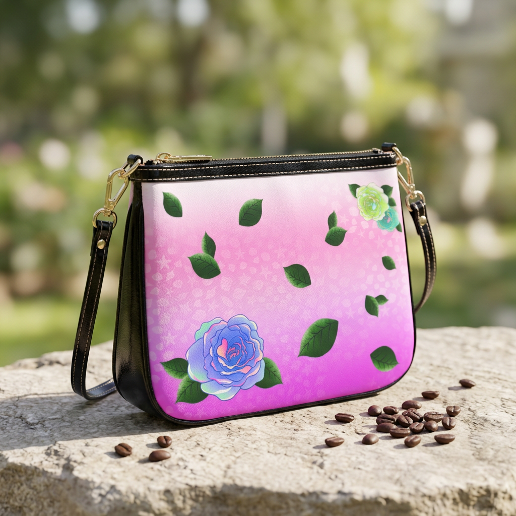 Rose Pink Garden Shoulder Bag