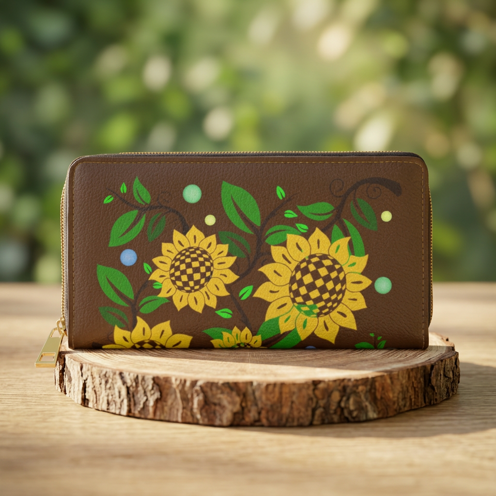 Sunflower Zipper Wallet
