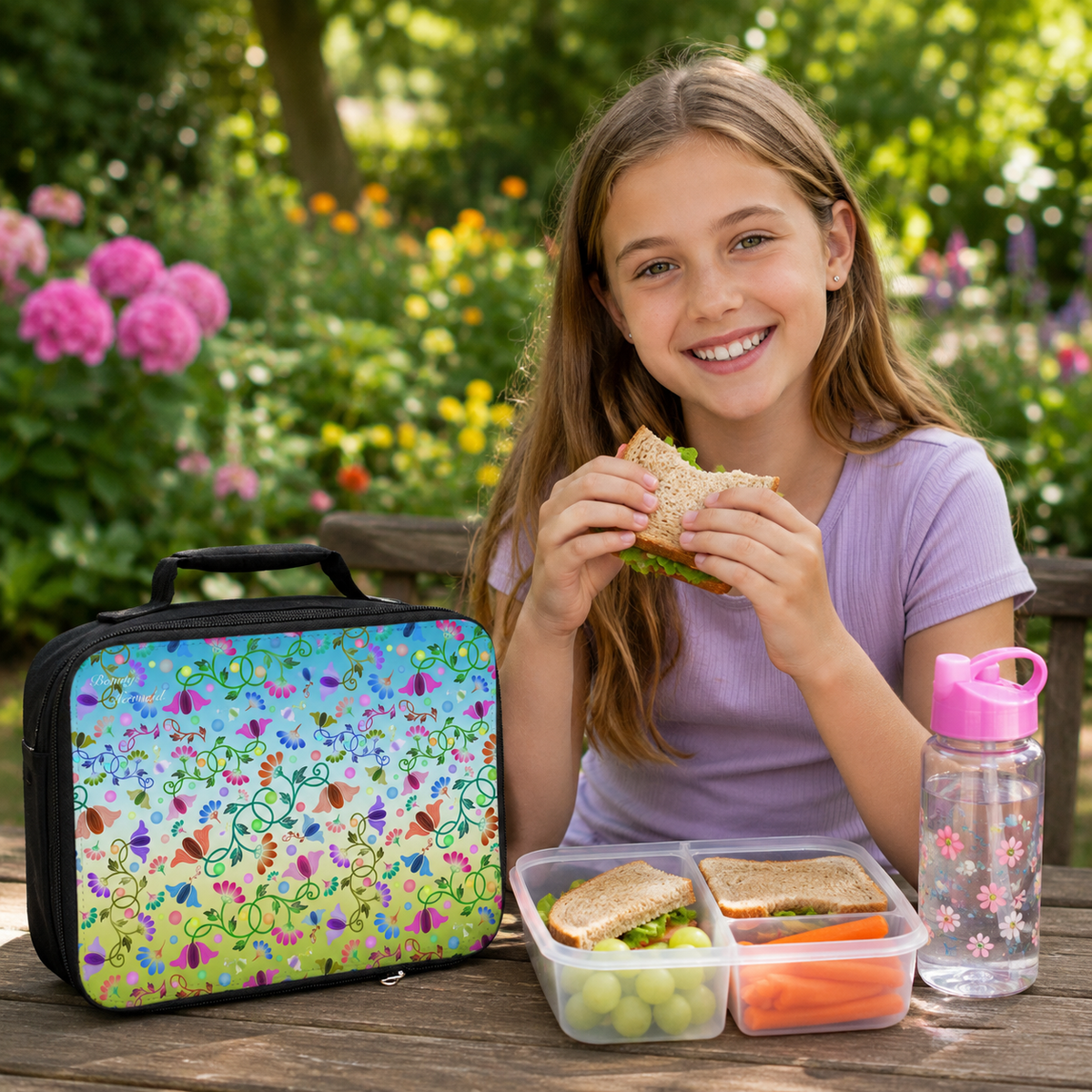 Flower Lunch Bag Rainbow
