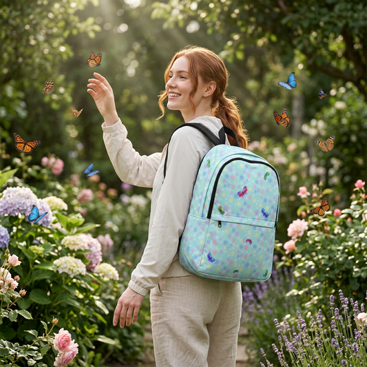 Colorful Butterfly Floral Backpack