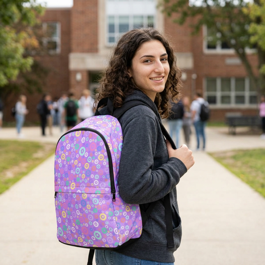 Cute Floral Purple Backpack