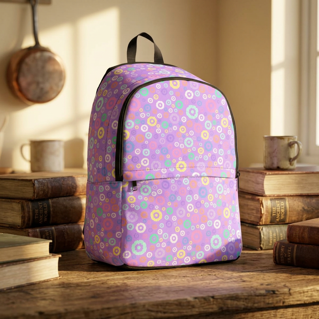 Cute Floral Purple Backpack