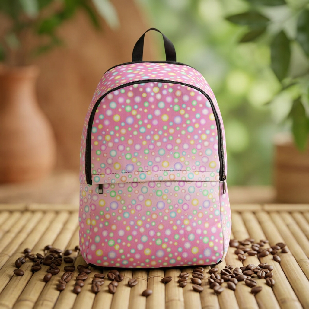 Pink Colorful Bubbles Backpack
