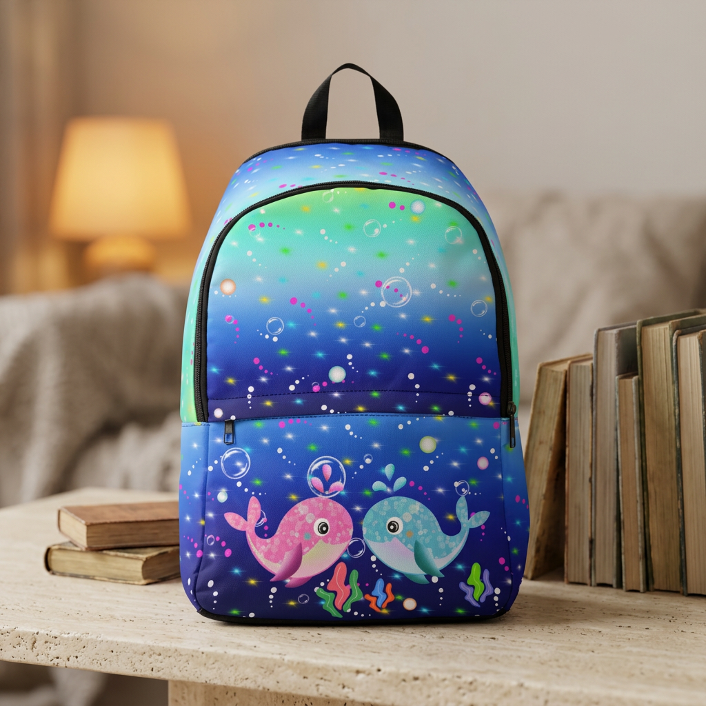 Shiny Ocean Whales Backpack