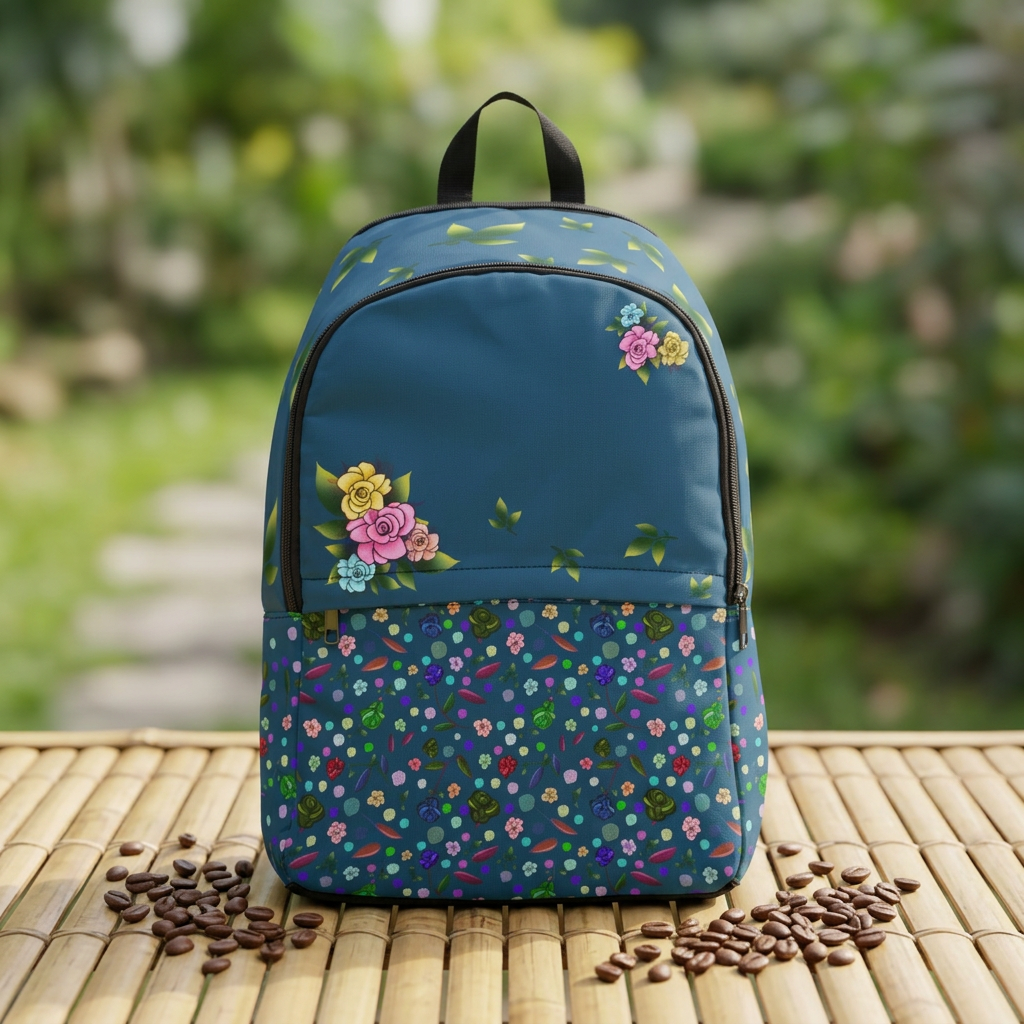 Green Rose Garden Backpack