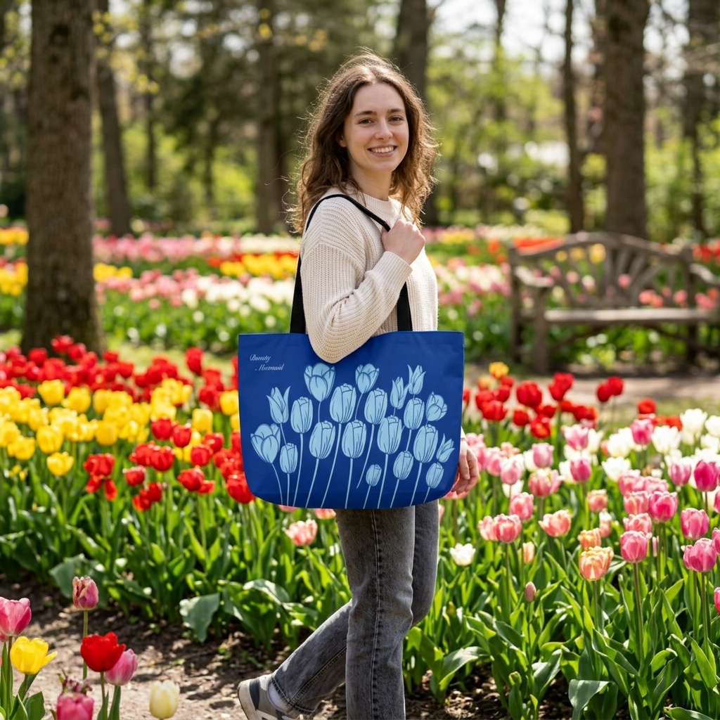 Blue Tulip Weekender Tote Bag