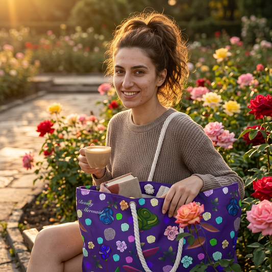 Rose Garden Weekender Bag Purple