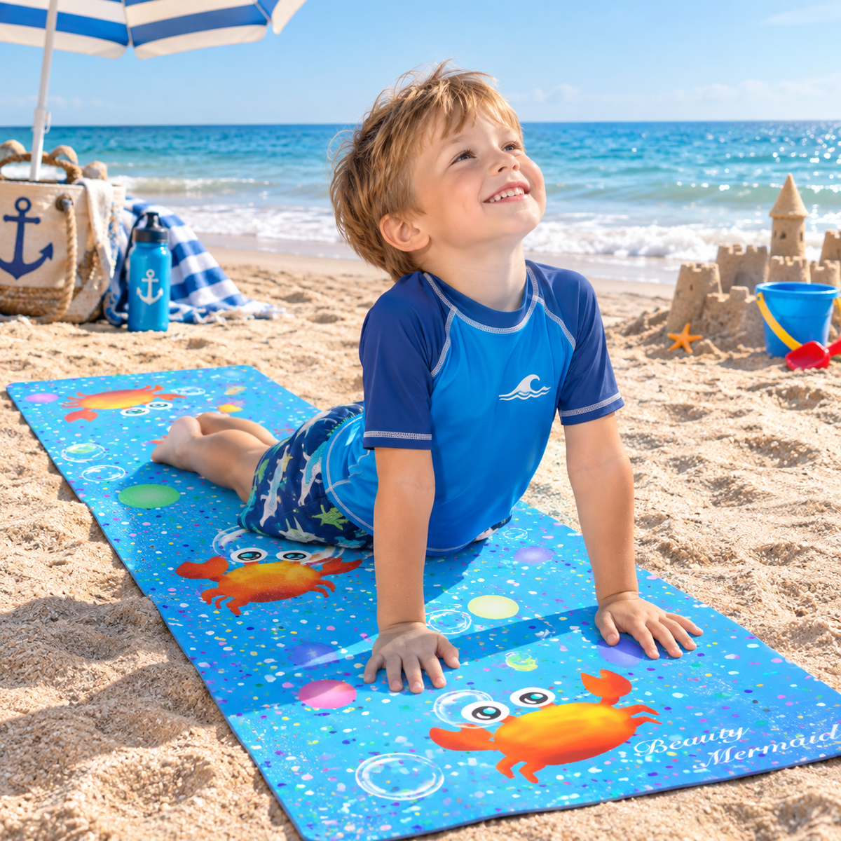 Crabs Bubbles Yoga Mat