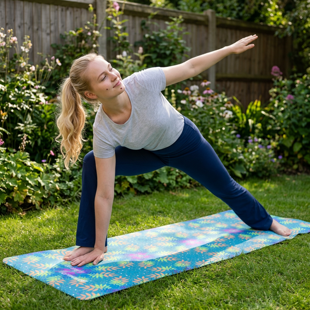 Floral Pattern Yoga Mat