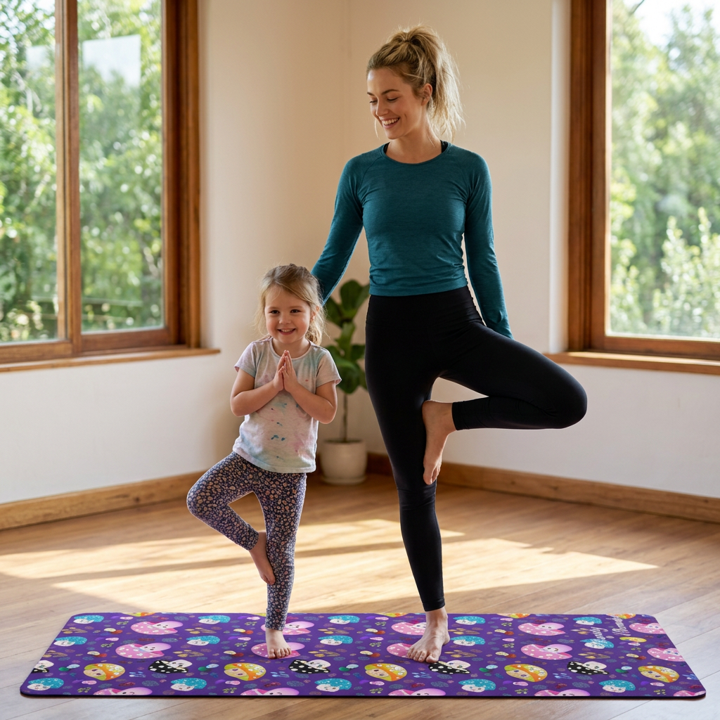Mushroom Purple Yoga Mat