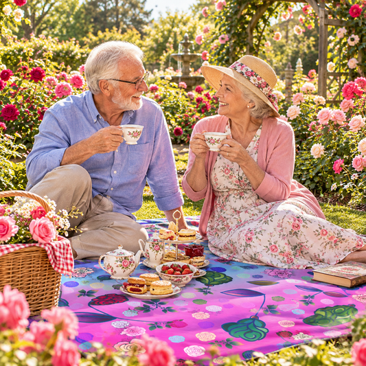Roses Colorful Garden Picnic Blanket