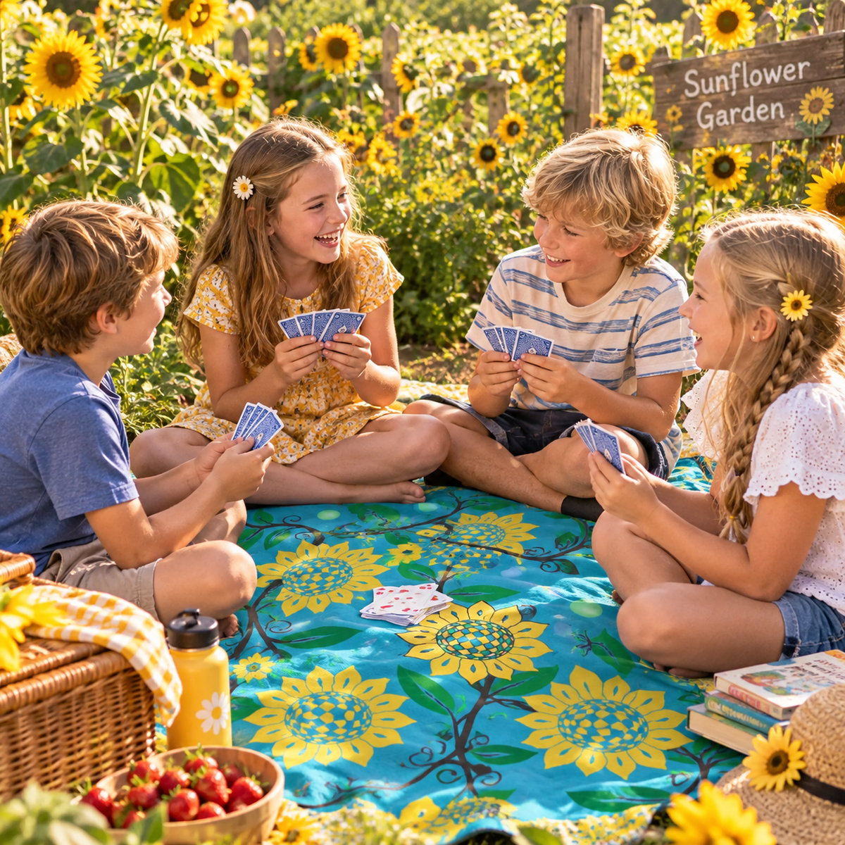 Sunflower Picnic Blanket