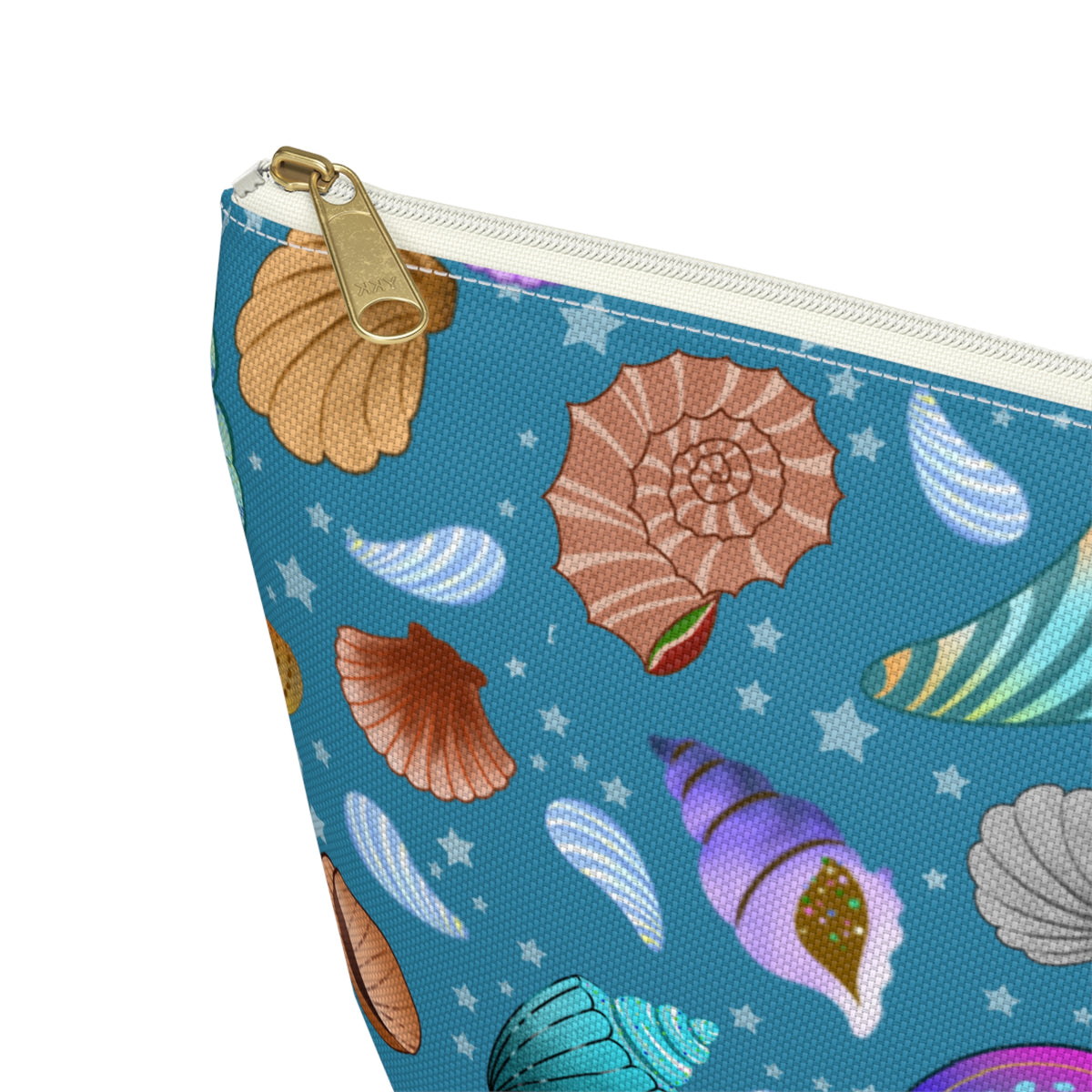 Seashells Blue Accessory Pouch
