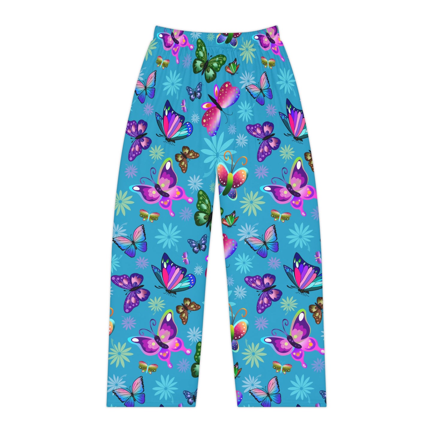 Turquoise Butterfly Pajama Pants