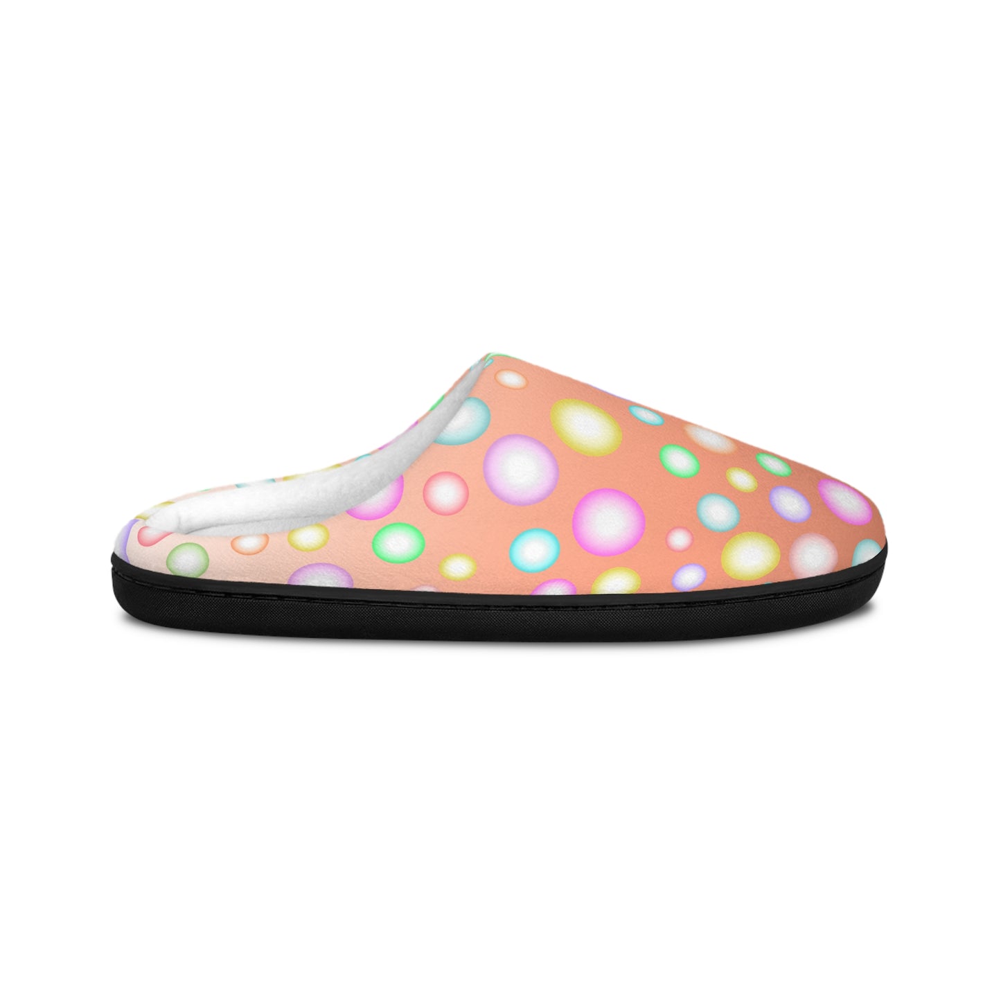 Shiny Bubbles Orange Women's Indoor Slippers