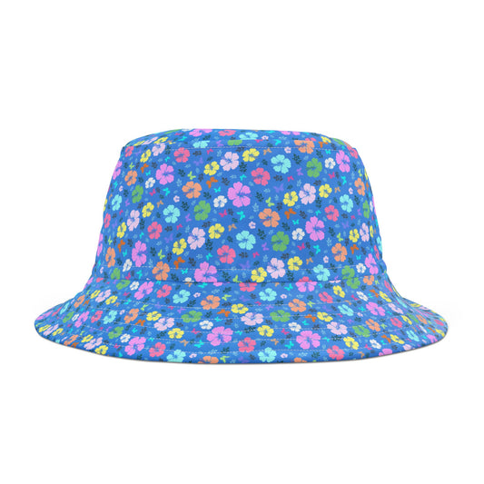 Flower Bucket Hat Blue