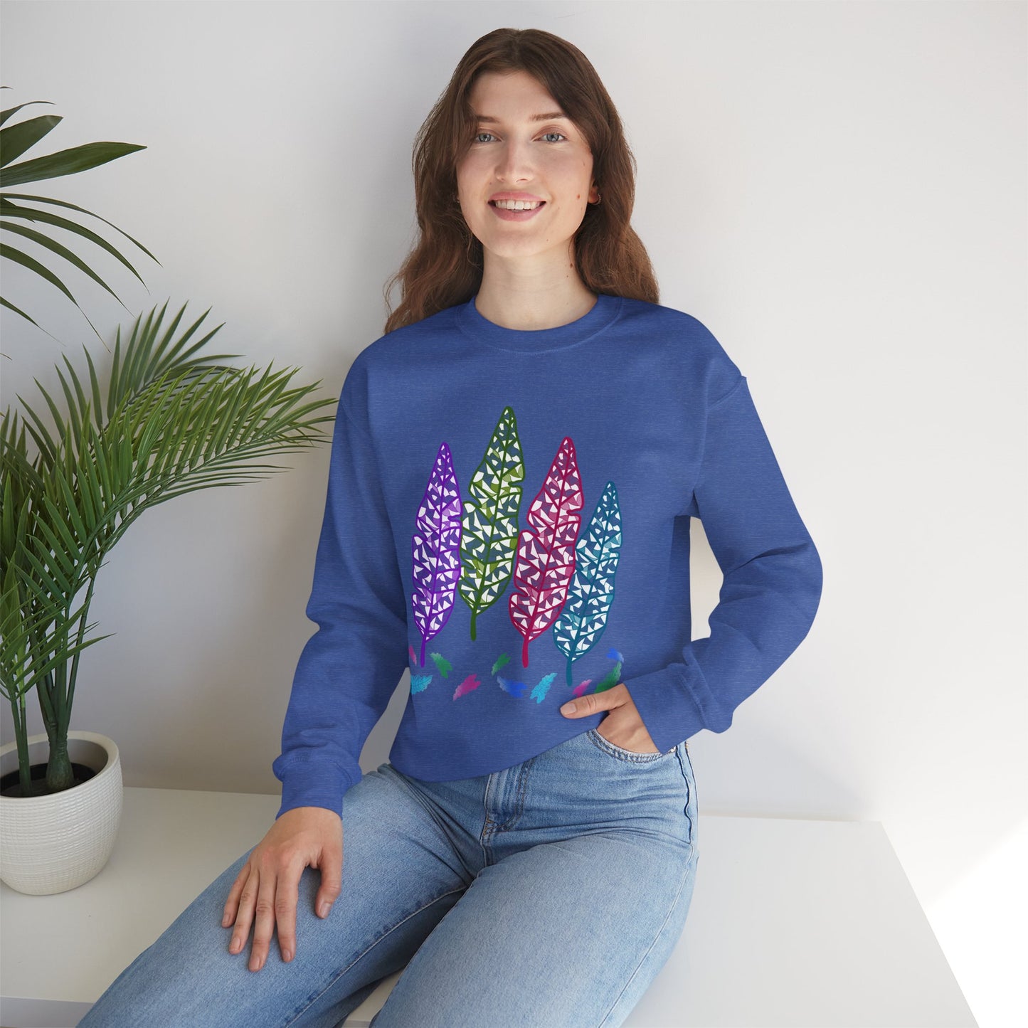 Tree Leaves Crewneck Sweatshirt