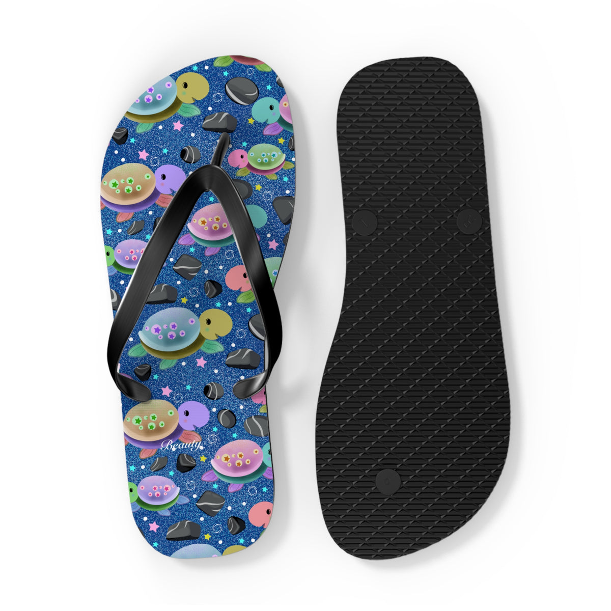 Turtle Flip Flops Deep Blue Sea