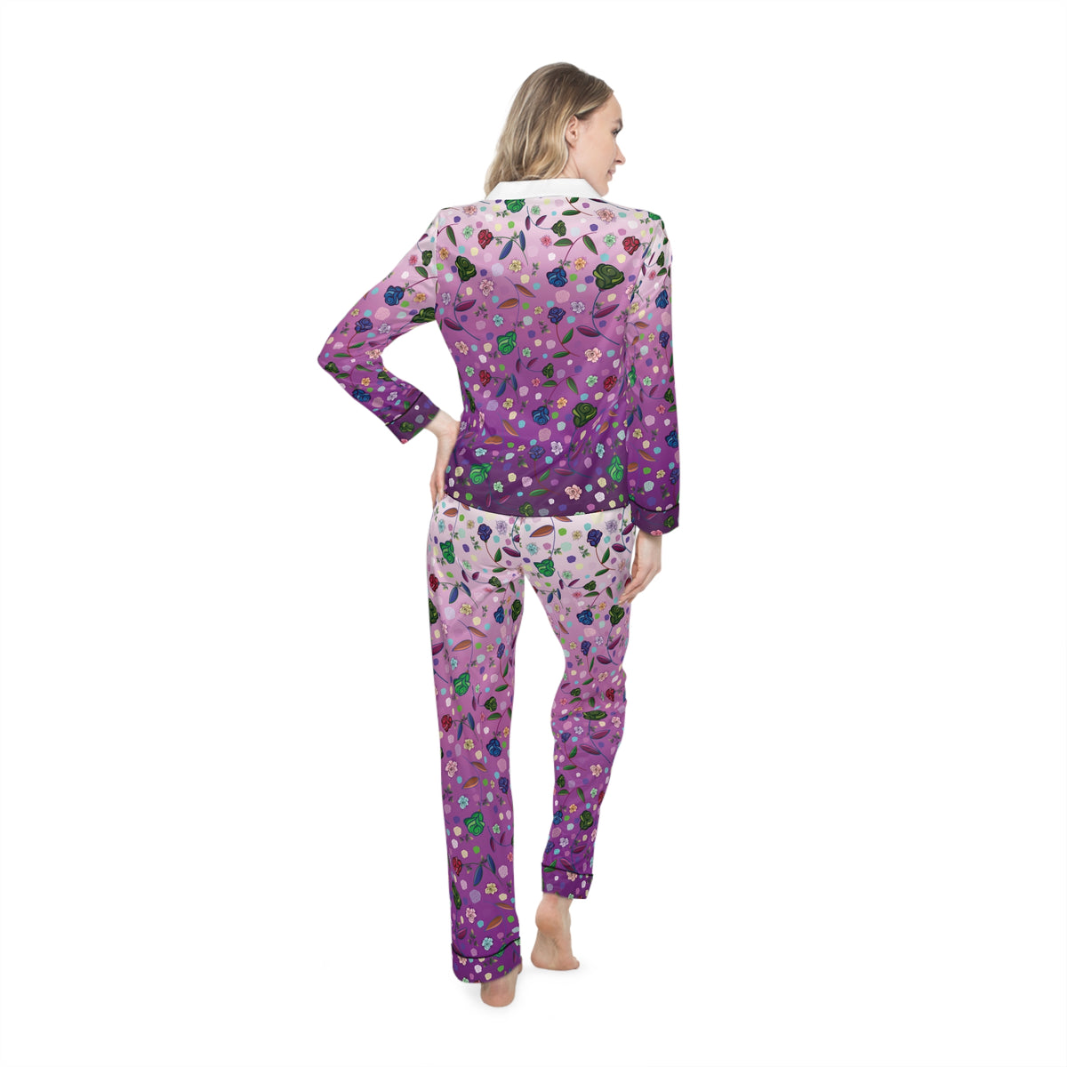 Rose Satin Pajama Purple