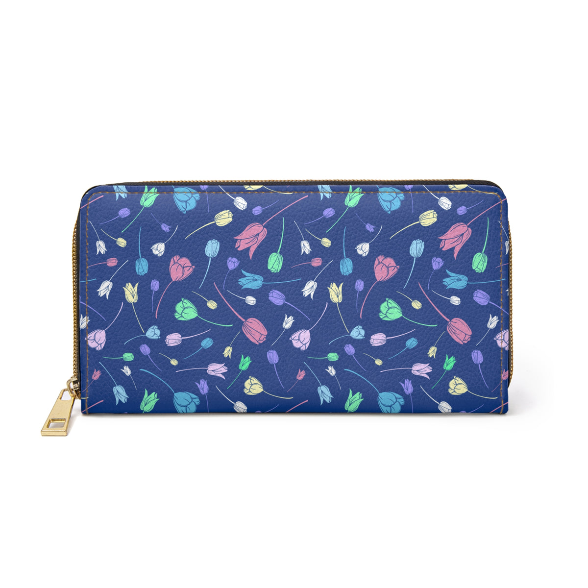 Tulip Zipper Wallet Blue
