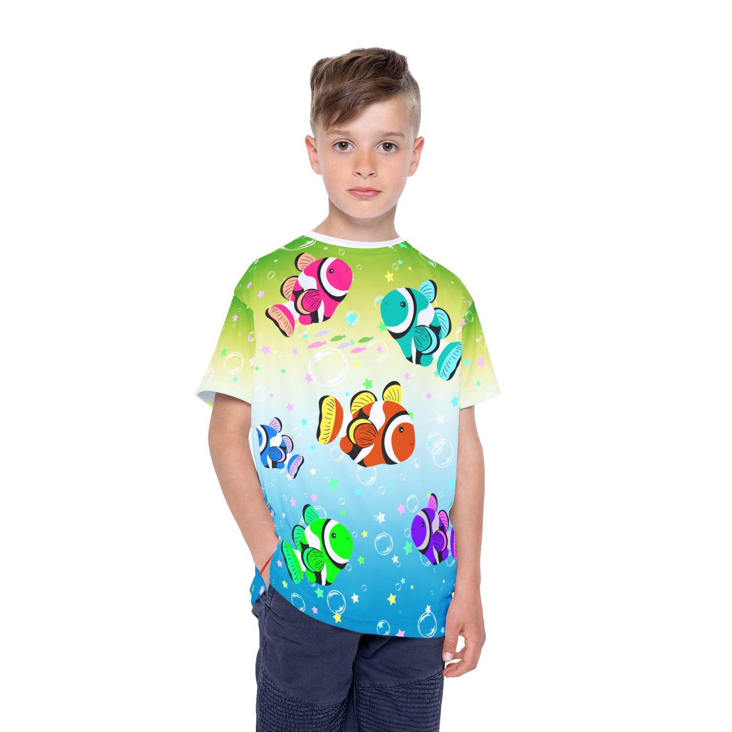 Colorful Clownfish Kids Sports Jersey