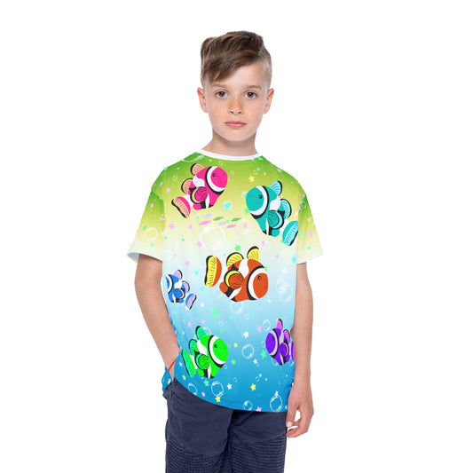 Colorful Clownfish Kids Sports Jersey