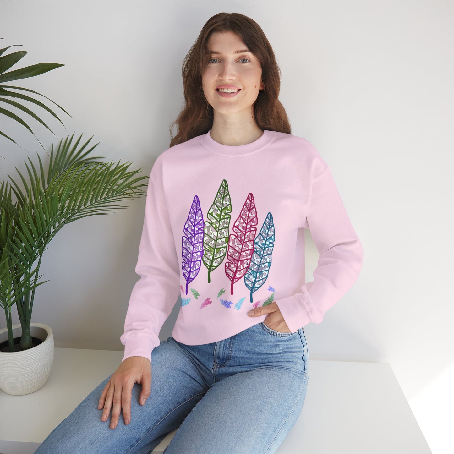 Tree Leaves Crewneck Sweatshirt