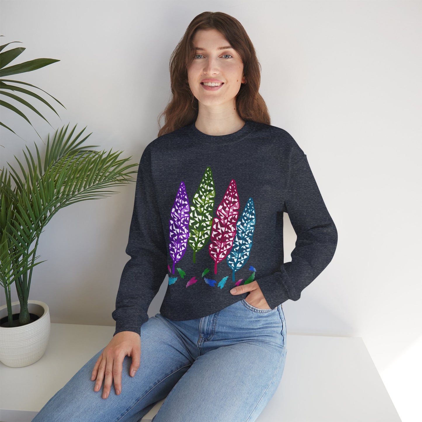 Tree Leaves Crewneck Sweatshirt