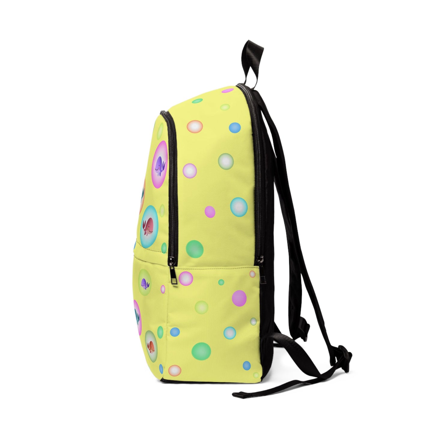 Yellow Whales with Bubbles Backpack