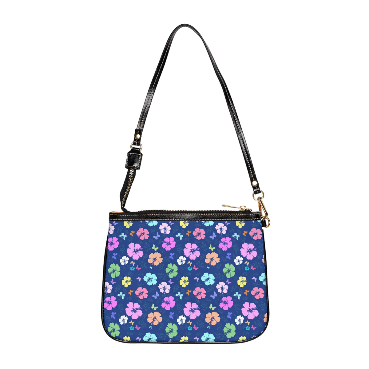 Flowers Blue Shoulder Bag