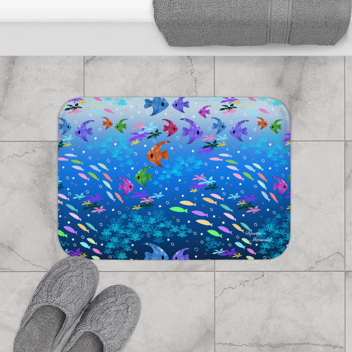 Ocean Fish Bath Mat