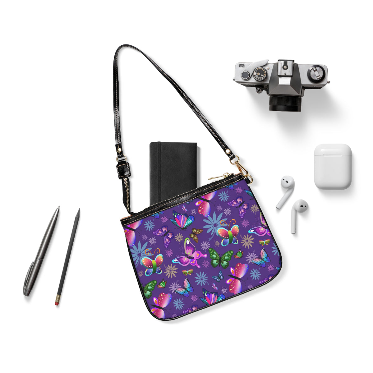 Butterfly Purple Shoulder Bag