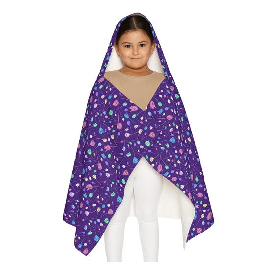 Purple Tulip Youth Hooded Towel