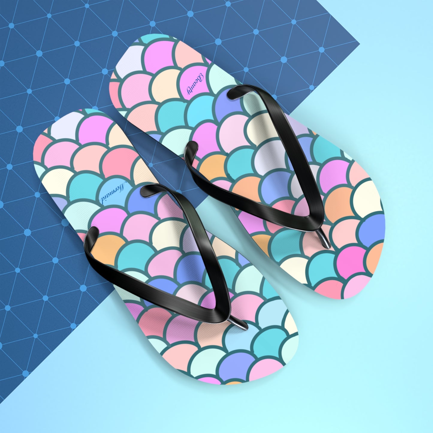 Mermaid Scale Flip Flops