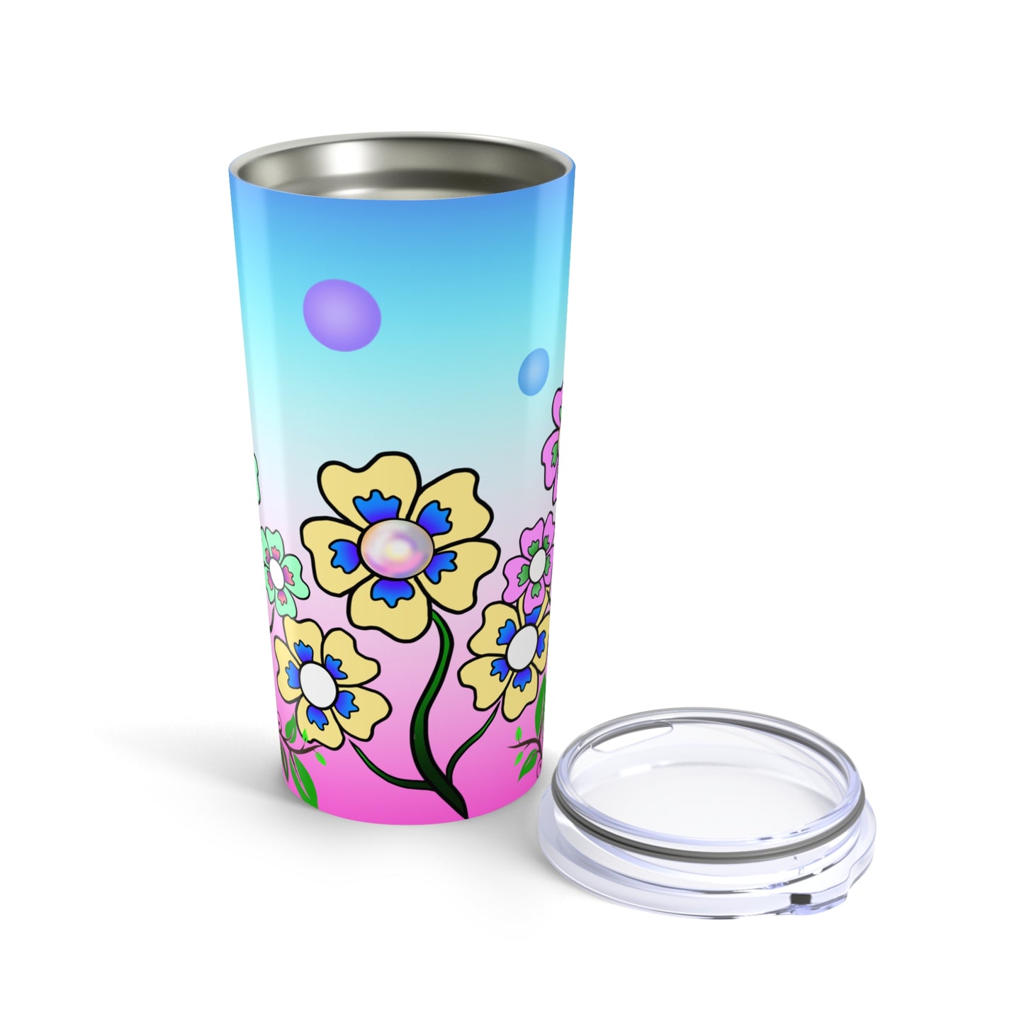 Floral Tumbler 20oz Rainbow