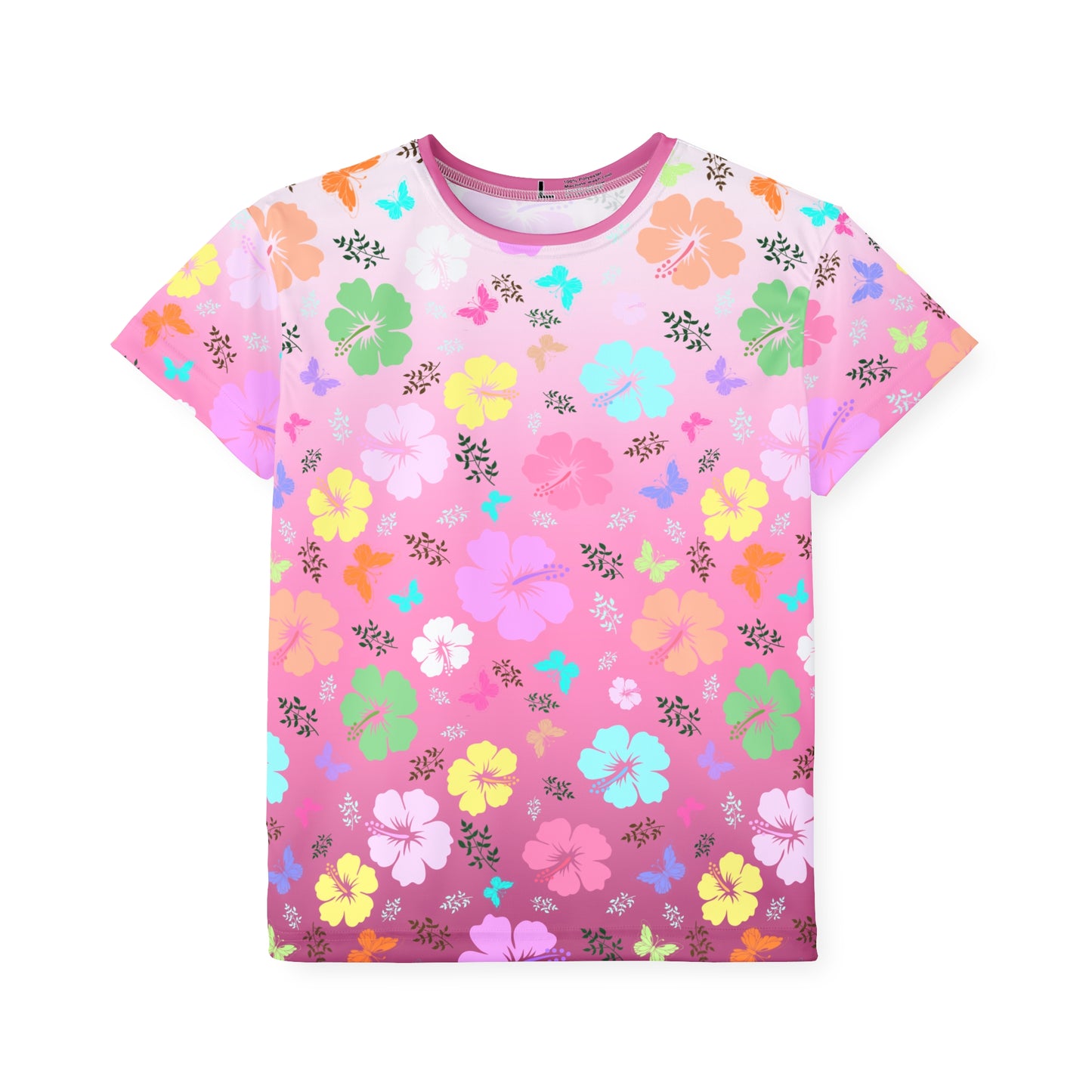 Pink Flower Kids Sports Jersey