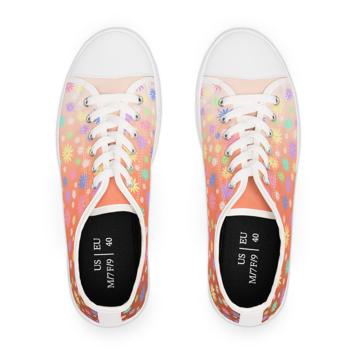 Flower Women's Sneakers Orange