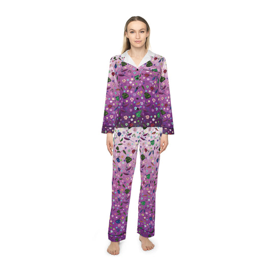 Rose Satin Pajama Purple