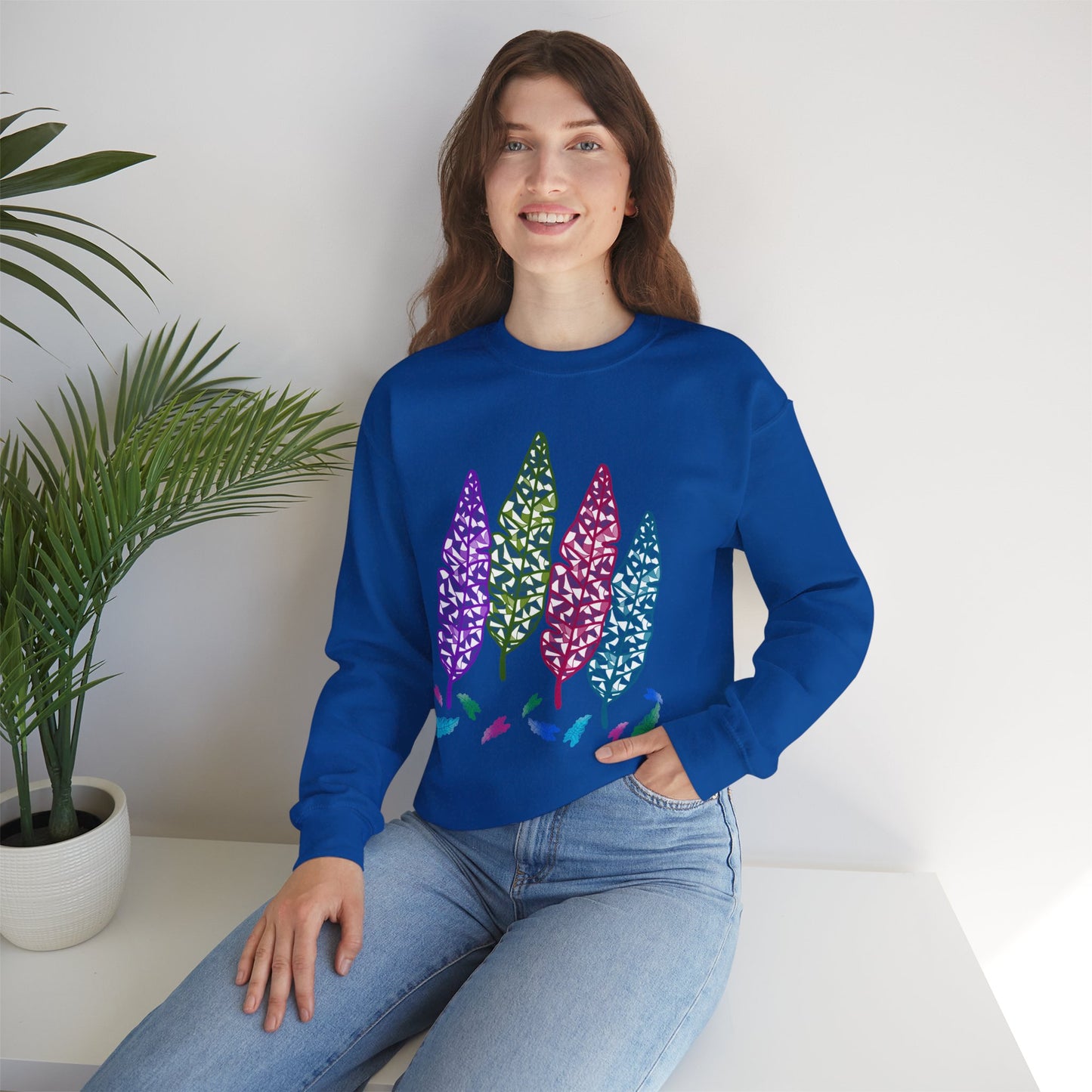 Tree Leaves Crewneck Sweatshirt