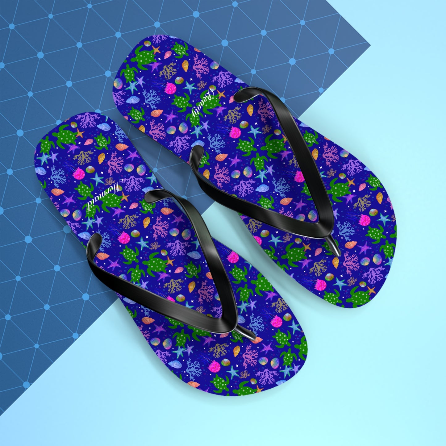 Turtle Jellyfish Flip Flops