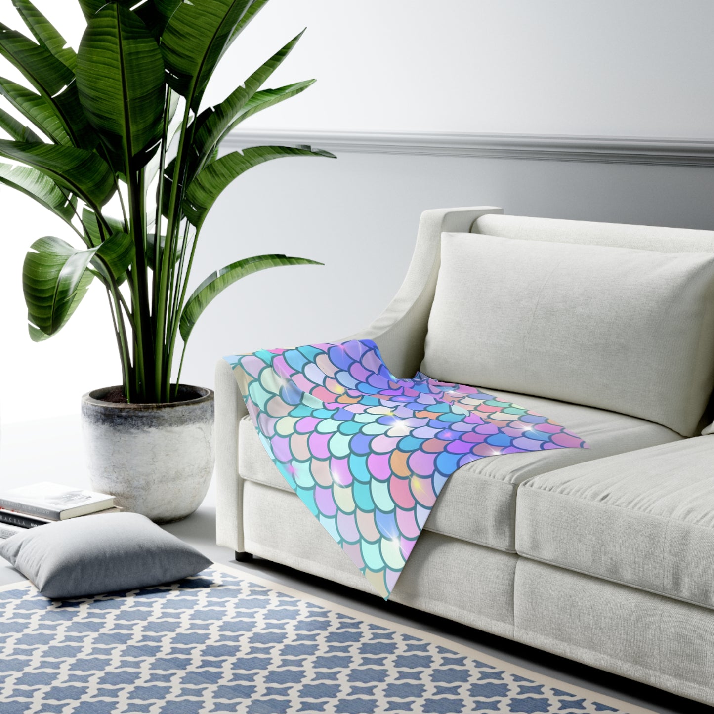 Mermaid Colorful Scale Baby Swaddle Blanket