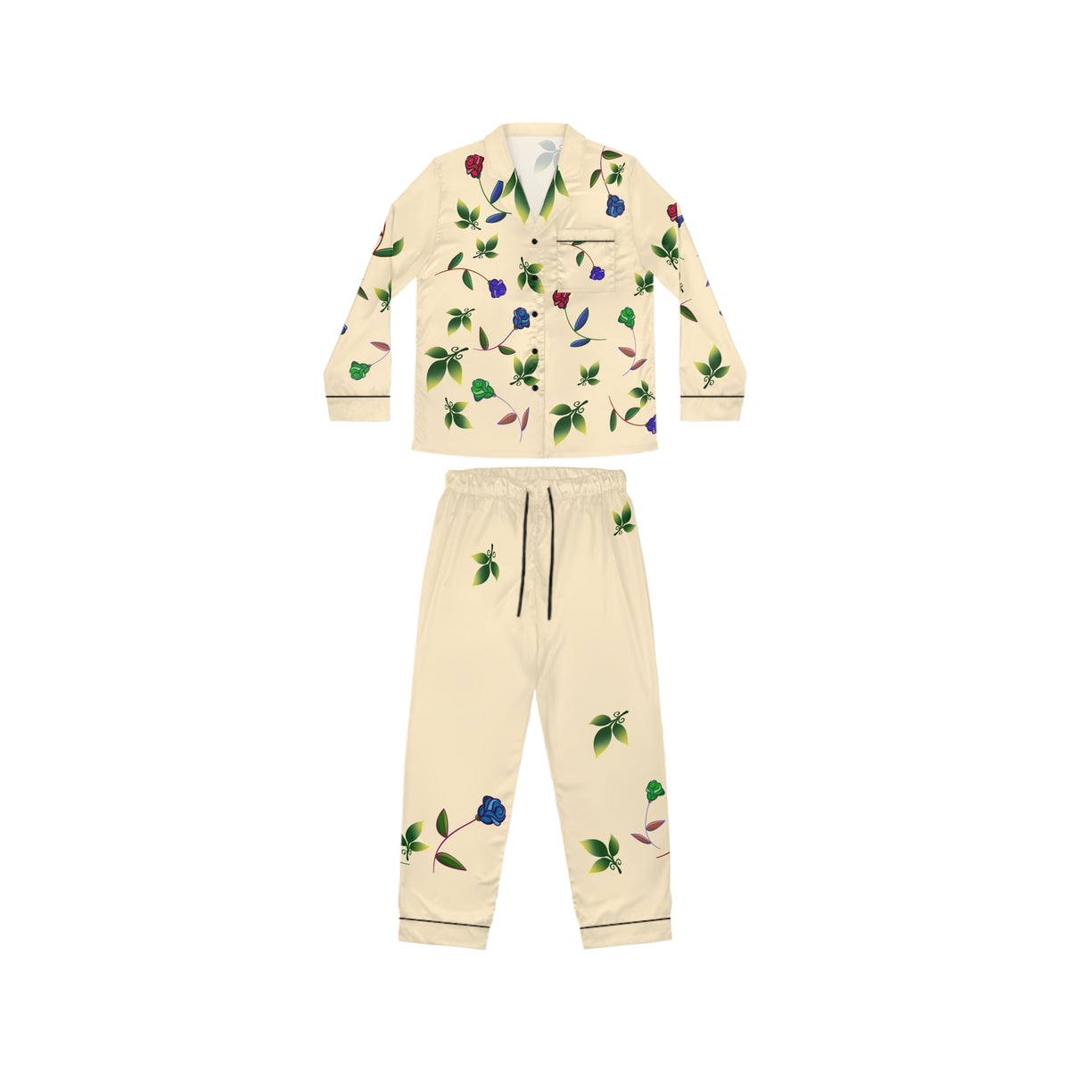 Rose Satin Pajama Yellow