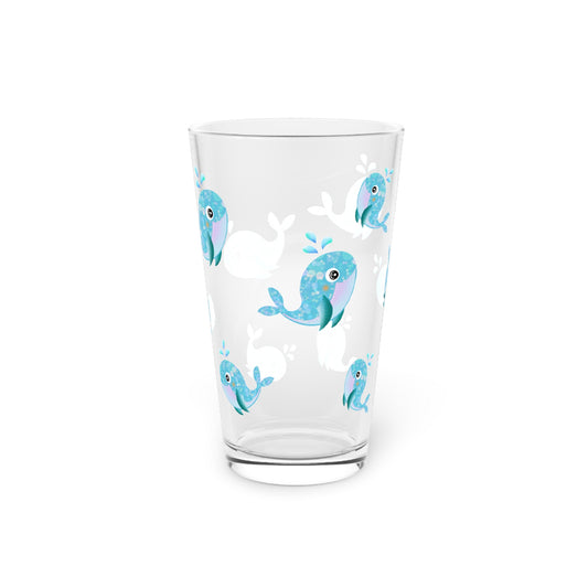 Whale Pint Glass Cup